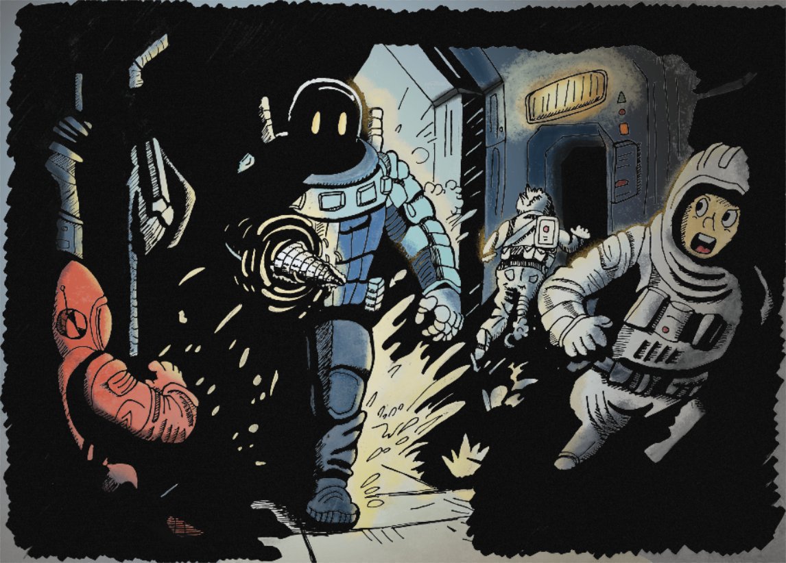 Spacers in action — navigating a derelict outpost