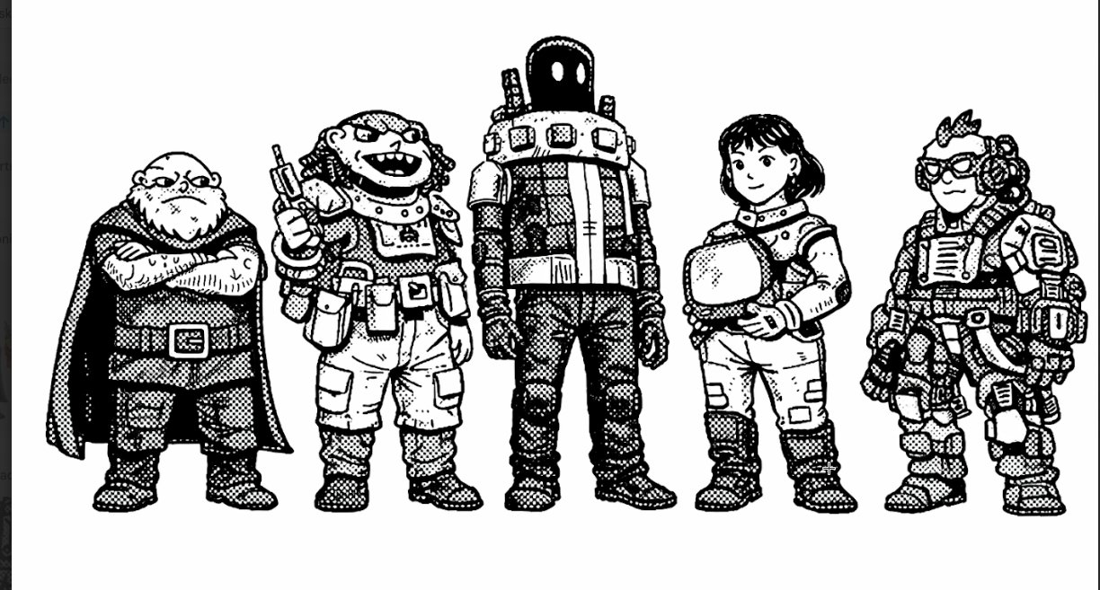 The Spacers — crew of fortune-seekers